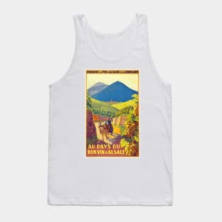 Alsace France Vintage Poster 1920s Tank Top